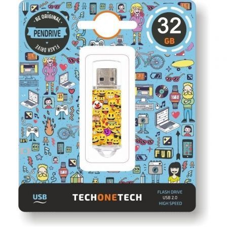 Tech One Tech Pendrive 32GB Emojis USB 2.0 Tech One Tech Pendrive 32GB Emojis USB 2.0